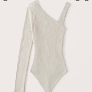 Abercrombie Asymmetrical Elevated Knit Bodysuit